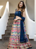 Multicolored Printed Lehenga Set