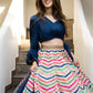 Multicolored Printed Lehenga Set