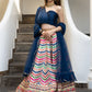 Multicolored Printed Lehenga Set