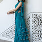 Lavanya The Label Blue Solid Ready to Wear Saree