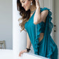 Lavanya The Label Blue Solid Ready to Wear Saree