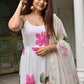 Floral Printed Empire Gotta Patti A-Line Kurta With Pyjamas & Dupatta