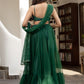 Green & Gold-Toned Embroidered Ready to Wear Lehenga & Blouse With Dupatta