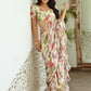 Green & Maroon Floral Ready to Wear Saree