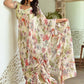 Green & Maroon Floral Ready to Wear Saree