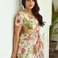 Green & Maroon Floral Ready to Wear Saree