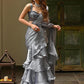 Lavanya The Label Grey Organza Saree