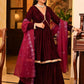 Lavanya The Label Magenta Velvet Sharara Set