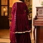 Lavanya The Label Magenta Velvet Sharara Set