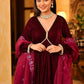 Lavanya The Label Magenta Velvet Sharara Set
