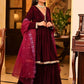 Lavanya The Label Magenta Velvet Sharara Set
