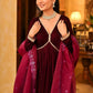 Lavanya The Label Magenta Velvet Sharara Set