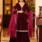Lavanya The Label Magenta Velvet Sharara Set