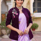 Lavanya The Label Ruffled Saree With Embroidered Jacket
