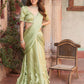 Silk Blend Ruffle Saree