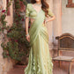 Silk Blend Ruffle Saree