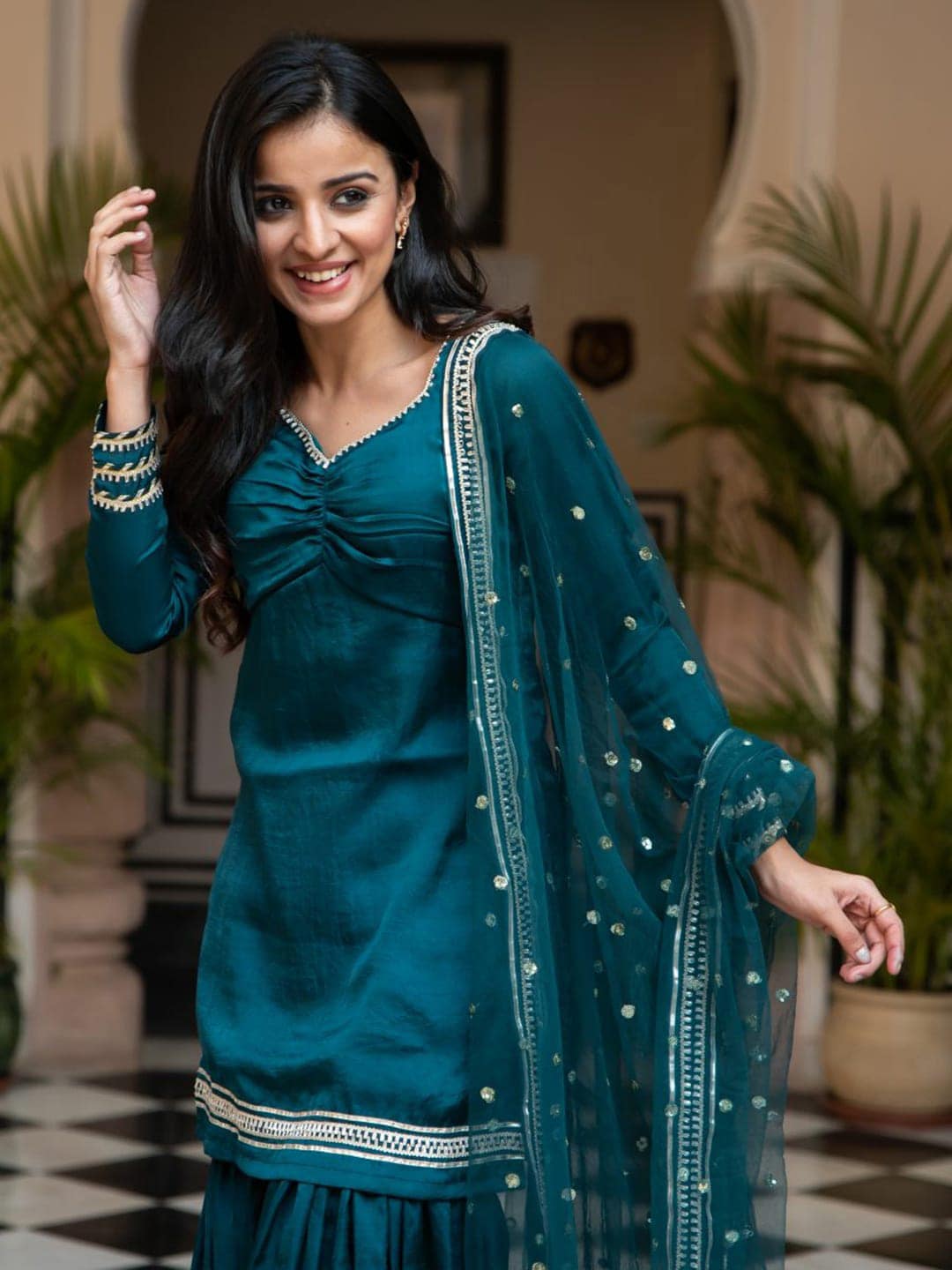 Sweetheart Kurta with Sharara & Dupatta