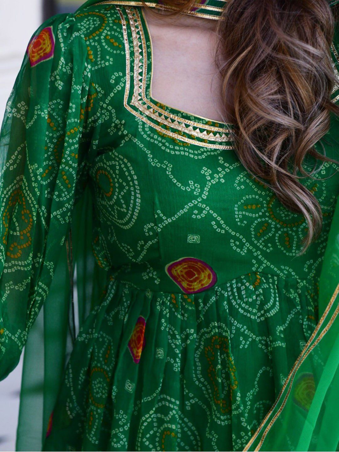 Women Green Ethnic Motifs Printed Kurta with Sharara & With Dupatta