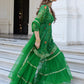 Women Green Ethnic Motifs Printed Kurta with Sharara & With Dupatta