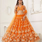 Butterfly Orange Lehenga Choli