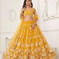 Butterfly Mustard Yellow Lehenga Choli
