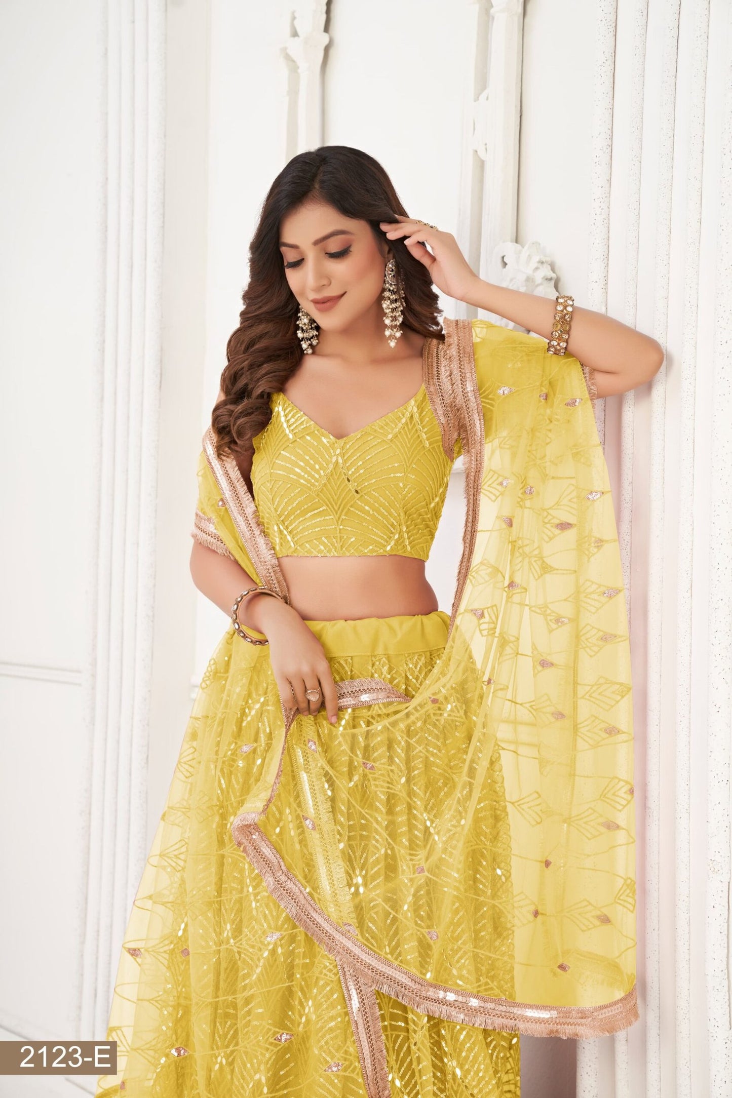Butterfly Yellow Lehenga Choli