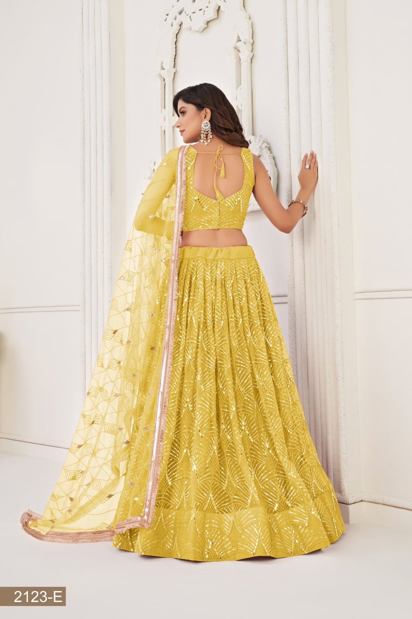 Butterfly Yellow Lehenga Choli