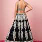 Captivating Black Thread Work Georgette Reception Wear Lehenga Choli