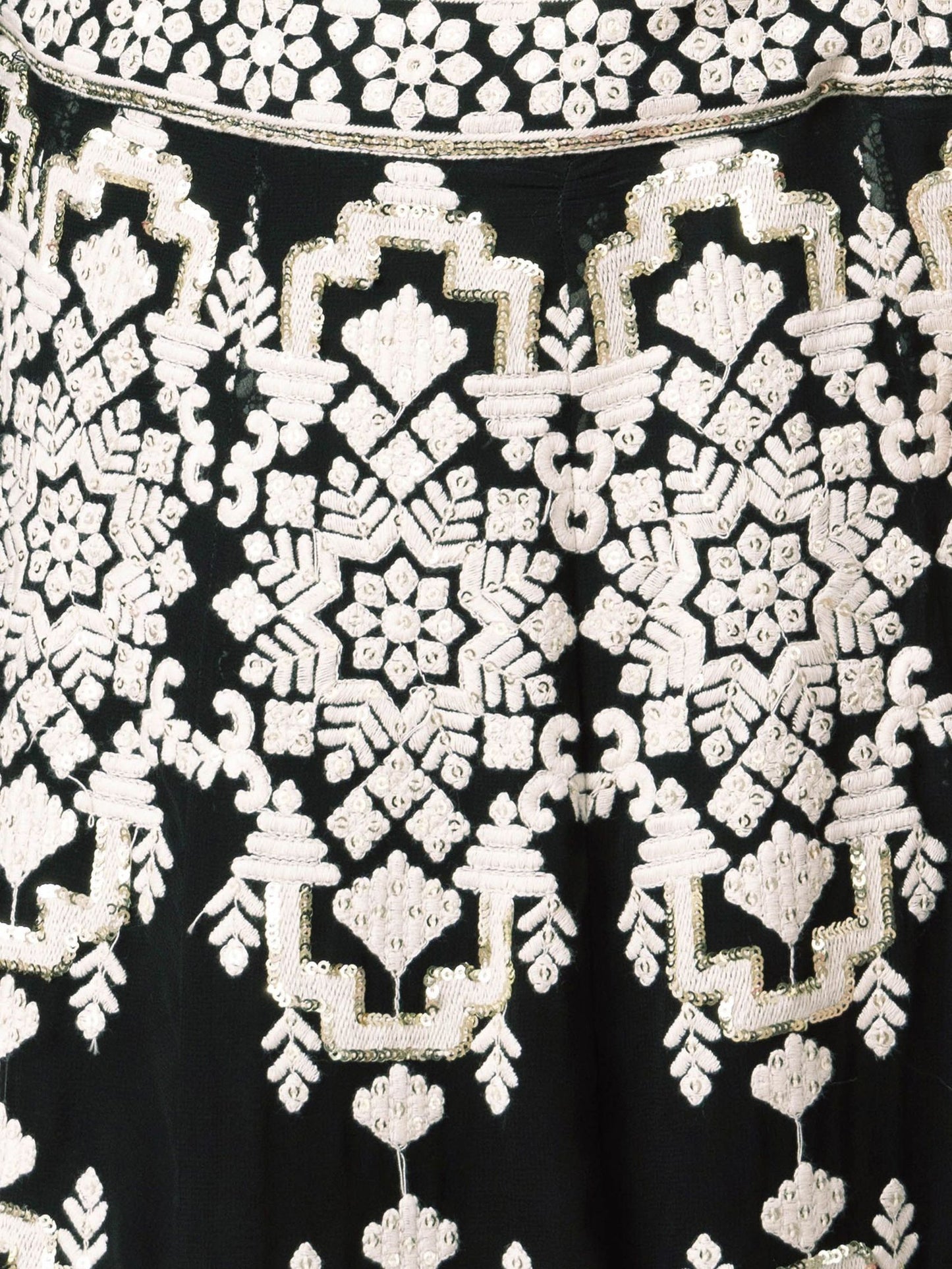 Captivating Black Thread Work Georgette Reception Wear Lehenga Choli
