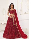 Butterfly Maroon Lehenga Choli