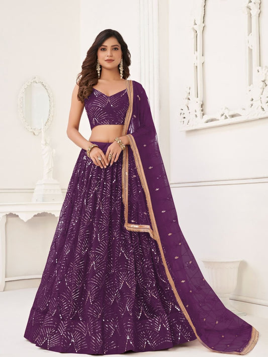 Butterfly Purple Lehenga Choli