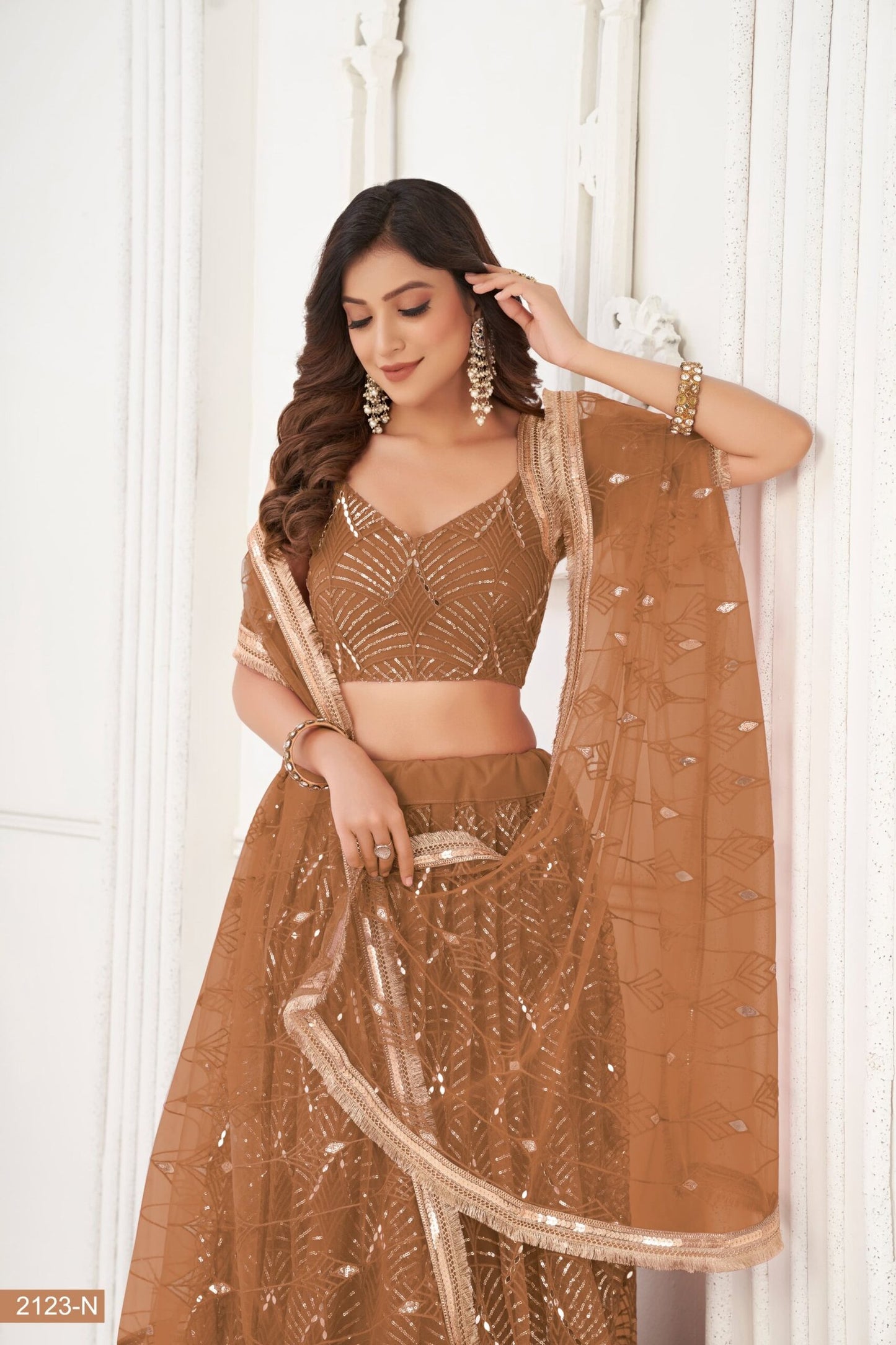 Butterfly Brown Lehenga Choli