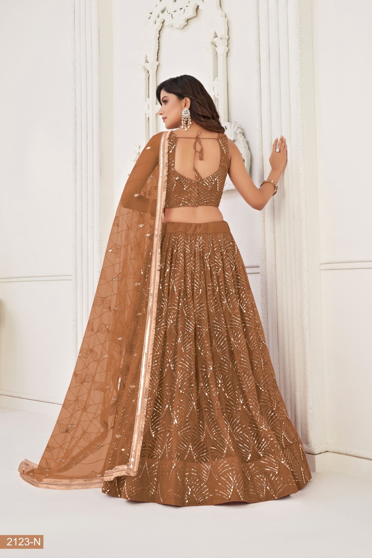 Butterfly Brown Lehenga Choli