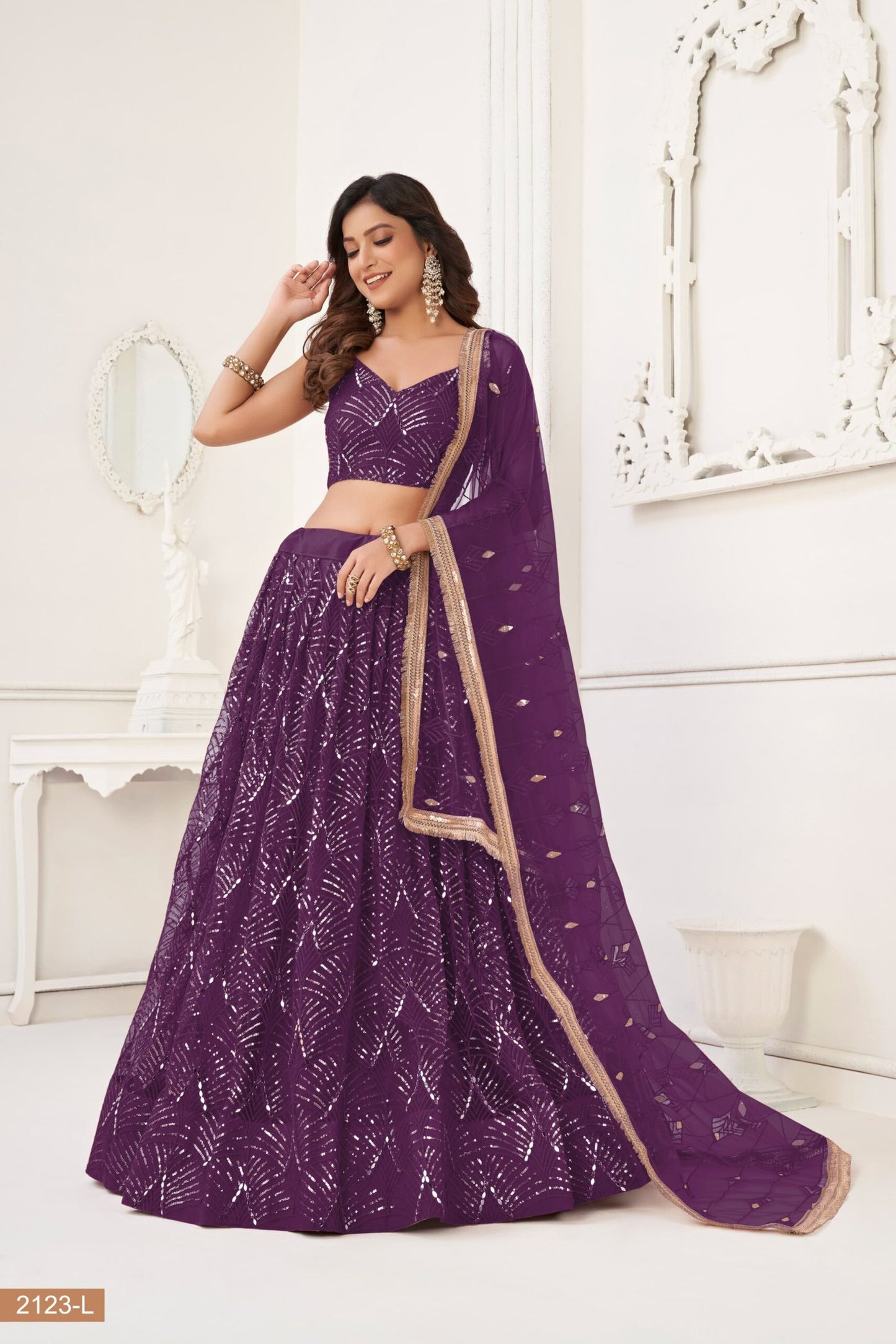 Butterfly Purple Lehenga Choli