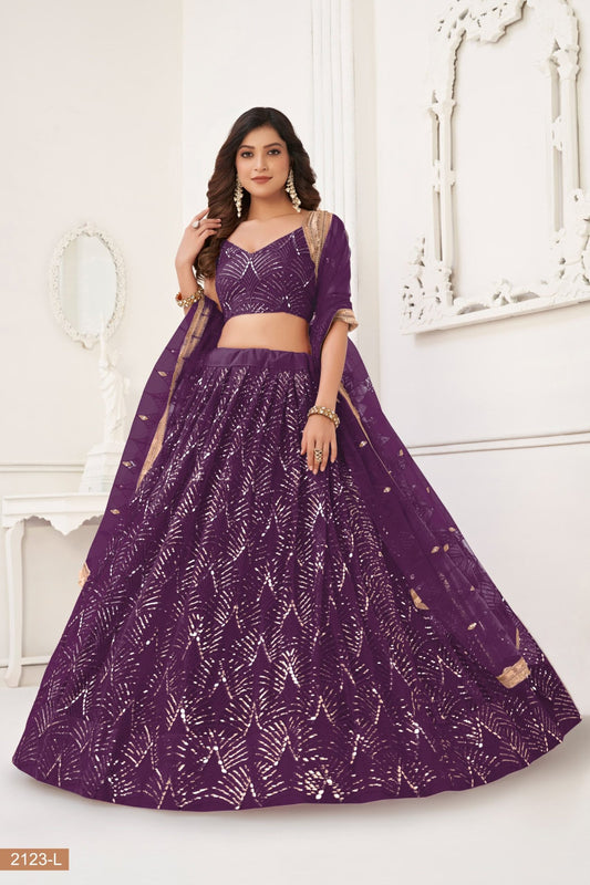 Butterfly Purple Lehenga Choli