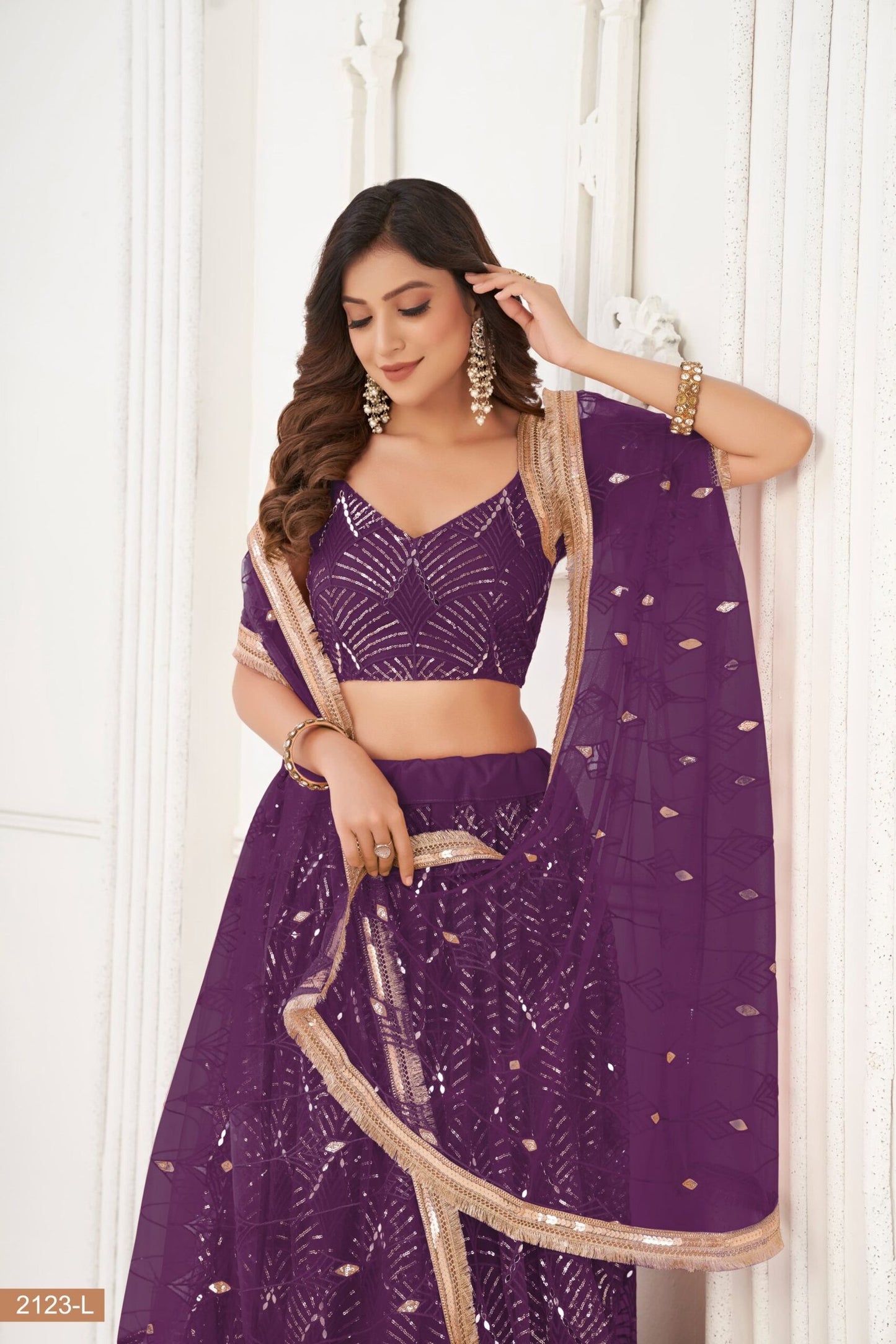 Butterfly Purple Lehenga Choli
