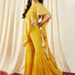 Crop Top with Sharara and frill Dupatta in Yellow Color