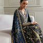 Midnight Blue Ghaara Embroidered Organza Suit