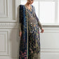 Midnight Blue Ghaara Embroidered Organza Suit