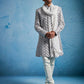 Men's Aqua Silk Blend Sherwani Set