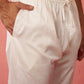 Men's Beige Silk Blend Sherwani Set with Cream Pyjama