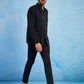 Men's Black Imported Suiting Jodhpuri And Pant Set
