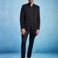 Men's Black Imported Suiting Jodhpuri And Pant Set