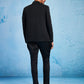 Men's Black Imported Suiting Jodhpuri And Pant Set
