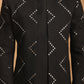 Men's Black Mirror Indo Western Sherwani With Pant Set