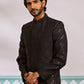 Men's Black Silk Blend Jodhpuri