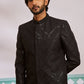 Men's Black Silk Blend Jodhpuri