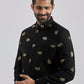 Men's Black Viscose Sherwani Set