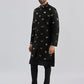 Men's Black Viscose Sherwani Set