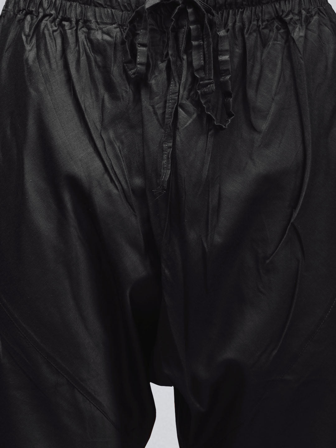 Men's Black Viscose Sherwani Set